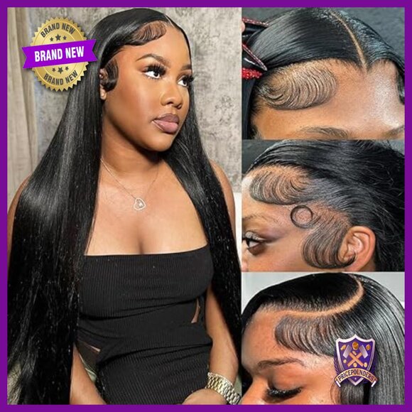 24 Inch 13x6 Lace Front Wig Human Hair 180 Density Straight Glueless